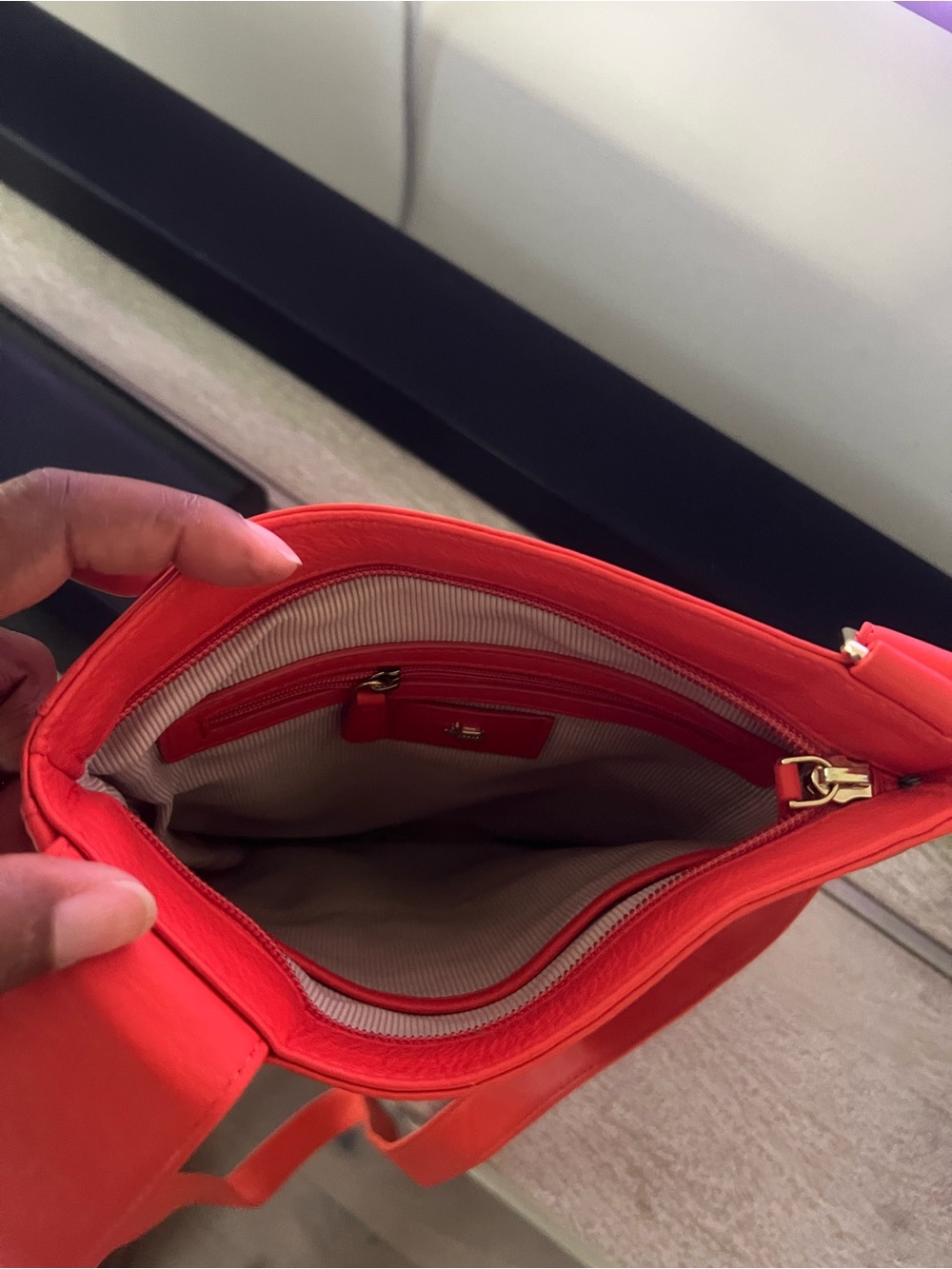 RADLEY LONDON Coral-Red Leather Crossbody Bag - Picture 4 of 4